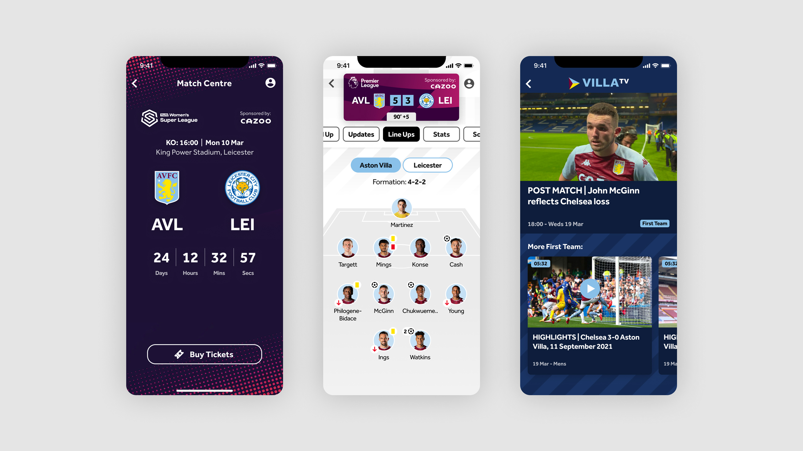 Aston Villa Match Centre