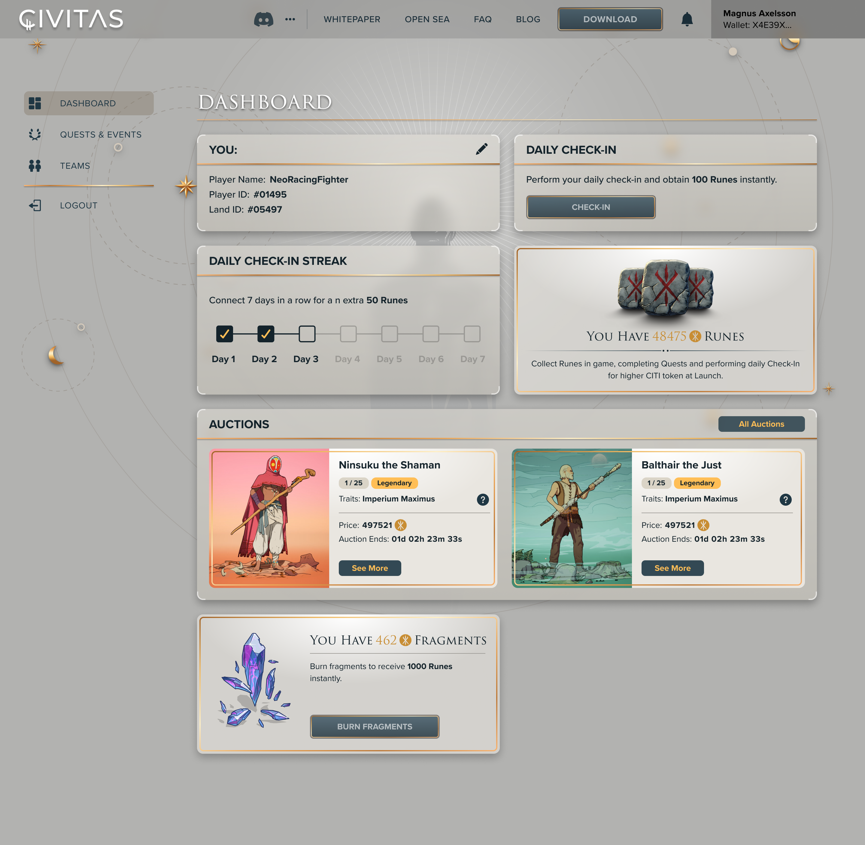 Civitas Dashboard