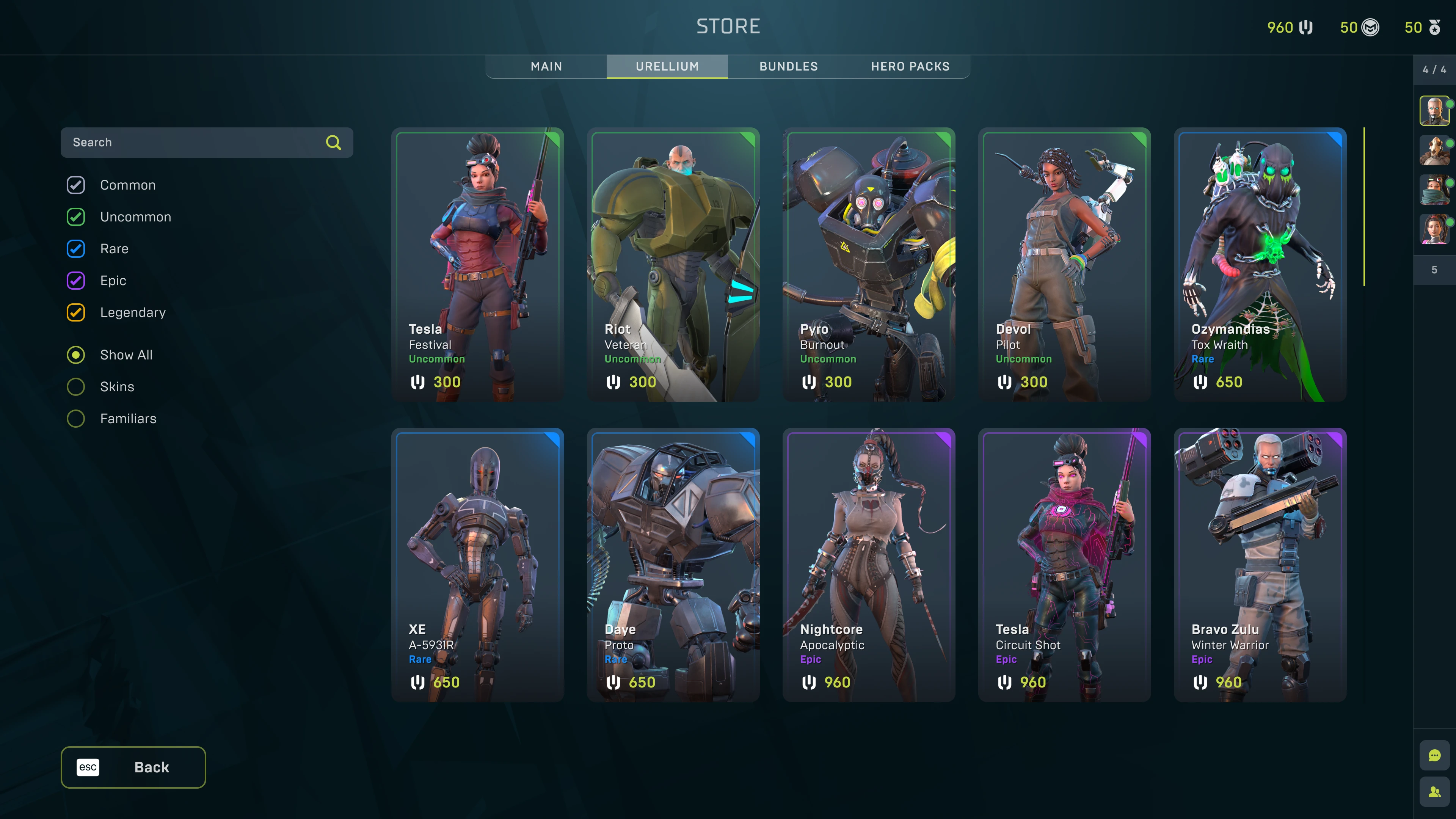 TMA Store Skins