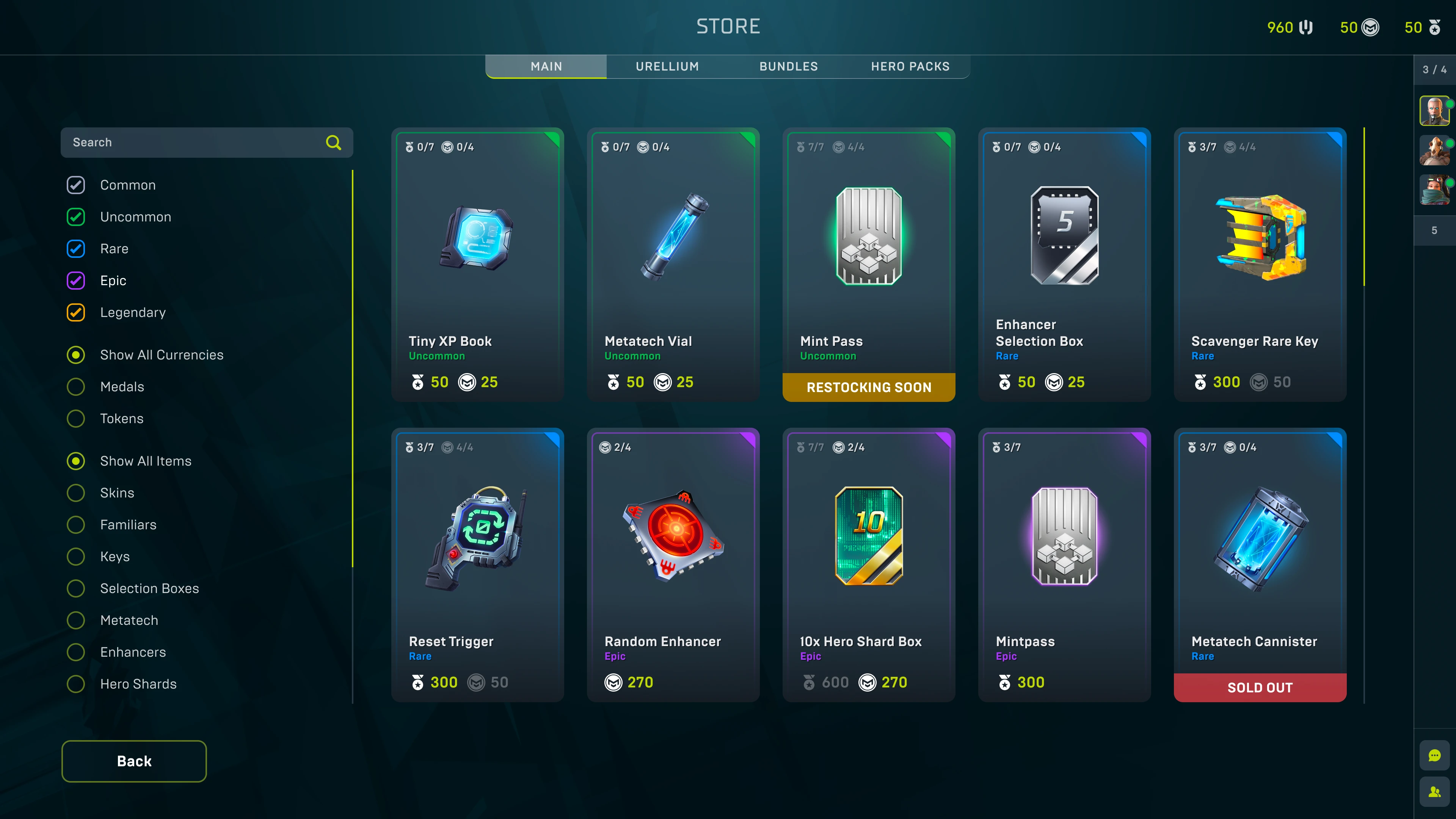 TMA Store Items